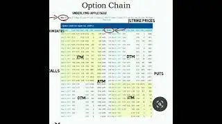 Option chain Example, OI, PCR Etc 🔊