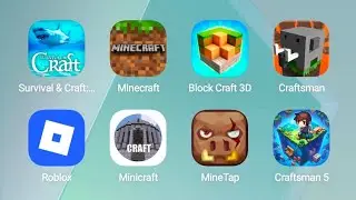 SURVIVAL & CRAFT, MINECRAFT, BLOCK CRAFT 3D, CRAFTSMAN, ROBLOX, MINICRAFT, MINETAP, CRAFTSMAN 5