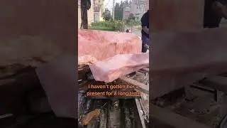 Production process of natural rose quartz rough stone #original #stone #quartz #crystal #rose #pink