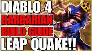 Diablo 4 Leap Quake Barbarian Build Guide!! Endgame!! Season 1!! BIG AOE!! (Updated Written Guide)
