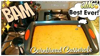 Easy & Delicious Cornbread Casserole | It's A Crowd Pleaser | Cooking with Kenya's Decor Corner