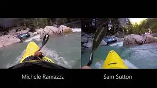 Comparison in slow motion of the finals runs Ramazza - Sutton