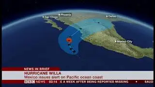 Extreme weather 2018 - Hurricane Willa warning (Mexico) - BBC News - 23rd October 2018