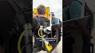 Jet pack or Bitcoin Mining backpack #bitcoin #prague #btcprague #bitcoinprague #braiins #bitcoinmini