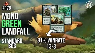 Mono Green Landfall With 81% Winrate | Standard Bo3 | High Mythic Rank | MTG Arena
