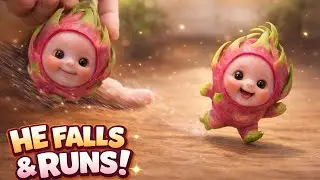 Dragon fruit eating asmr | cute baby eating | baby animation @cheeksbite