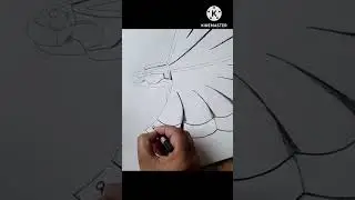 How to draw a girl with beautiful lehenga ||easy lehenga drawing ||#art #shorts #short #shortsvideo