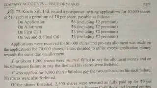 #31 utilisation of excess application money for securities premium Issue of shares Class12 in hindi