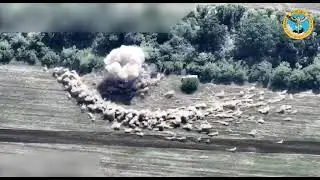 Destruction of the Russian radar station and enemy vehicles