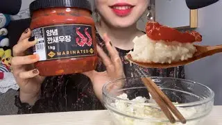 한국어ASMR 양념깐새우장 이팅사운드
