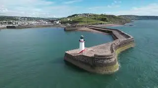 Whitehaven Harbour newly renovated lighthouses and some fun on the water