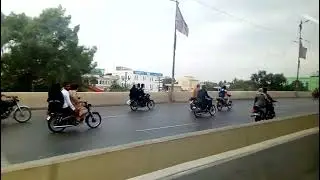 Greenline BRT crossing Sakhi Hassan flyover @hrsshahid3233