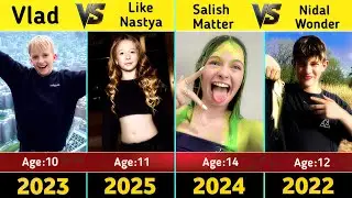 Salish Matter VS Nidal Wonder VS Vlad VS Like Nastya – Transformation From Baby to 2026