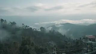 Beautiful Nature Time Lapse Video of Foggy Mountain
