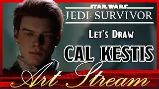 Let's draw Cal Kestis from Jedi Survivor & Fallen Order! Star Wars Art Giveaway to a viewer!
