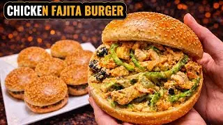 Chicken Fajita Burger in 10 Minutes ⏰ | Super Tasty!