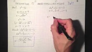 Matematikk 1T Andregradslikninger Del 1