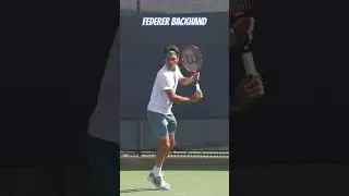 BEAUTIFUL Federer Back Super Slow Motion! #shorts #tennis #federerbackhand