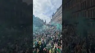 Celtic fans celebrate IRA terrorism in Glasgow City Centre and there is media silence.