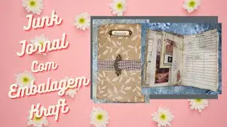 JUNK JOURNAL COM EMBALAGEM KRAFT