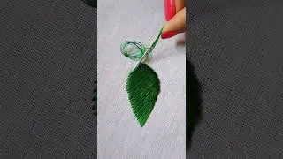 Aari work by Hand Leaf Filling Stitch #short #silai