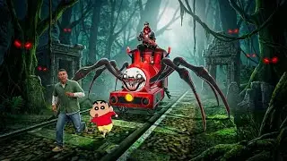 Franklin Become Horror Chu Chu Train Attack Black Venom - INDIAN BIKES DRIVING 3D 