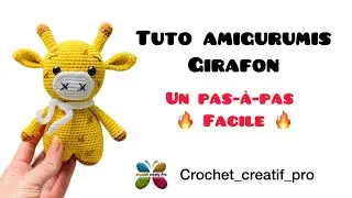 Tuto pas-à-pas amigurumis, girafon en crochet (Amipocket) bébé girafe facile et amusant à faire 🥰