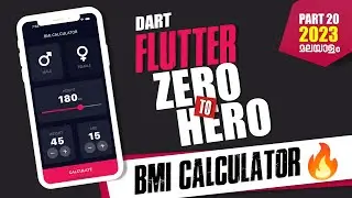 Flutter BMI Calculator App🎨: Beautiful UI Design & Custom Widgets Tutorial | Part 1 Malayalam