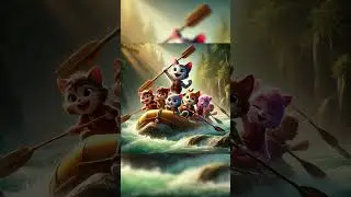 Nine Lives Expedition: A Brave Journey on the Roaring River  #shorts #shortsvideo #ai