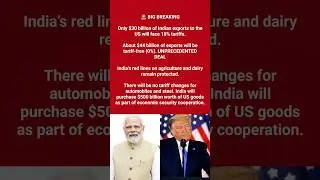 UNPRECEDENTED DEAL. #newsupdate#trending#pmmodi#trump#tariffs#indous#tradedeal#externalaffairs#viral