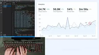 ASMR Programming - Creating an Analytics Widget with Tailwind CSS and JavaScript - No Talking