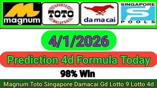 4/1/026 Magnum 4d Prediction Today ||Magnum 4d Singapore 4d Toto 4d Damacai 4d Prediction Number