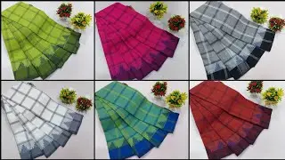 🌟New arrival of chettinad checked cotton sarees💚#sareelove #purecotton #onlineshopping 