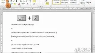 Using Word 2010 - Undo Changes