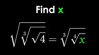 Solve for x: √³(√4) = √(⁴√x) | Grade 12 Algebra | Pure Mathematics