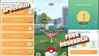 Speedrunning FREE Carnival of Flamingo Research in Pok&eacute;mon GO! 🦩⚡ #pokemon #pokemongo 