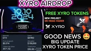 xyro tokens airdrop latest update | xyro price on MDAO Maker | Mainnet $xyro tokens airdrop telegram