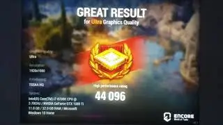 World Of Tanks Encore benchmark score 1080p