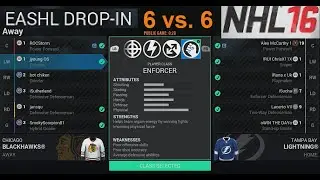 NHL 16 EASHL Drop In 6 vs. 6 Gameplay (Xbox One)