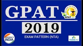 GPAT-2019 ##Exam Pattern## NTA