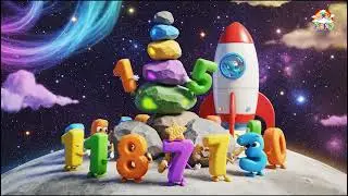 Numbers on the Moon  | Learn Counting 1&ndash;10 | 3D Nursery Rhyme for Kids
