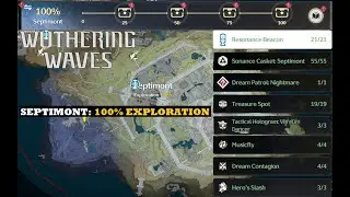 [Wuthering Waves](Treasure loot) Rinascita: Septimont - 100% Exploration Proress