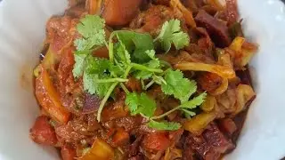 Temple Style Sattvic Cabbage Curry Or Patta Gobhi ki Sabzi 💫