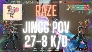 PRX Jingg POV Raze on Bind 27-8 K/D (VALORANT Pro POV)