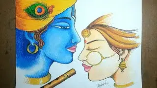 How to draw radha krishna ,easy line art bal krishna , krishna thakur drawing ,how to draw bal gopal