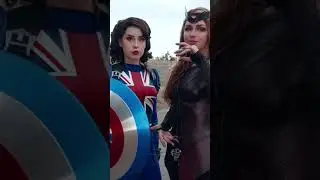 Captain Carter & Scarlet Witch cosplay transformation