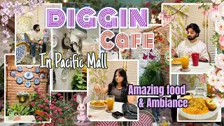 DIGGIN CAFE  IN PACIFIC MALL SUBHASH NAGAR 🦋| BEAUTIFUL CAFE🌷| PINTREST THEME🌸| AMAZING FOOD VIBES🍹|