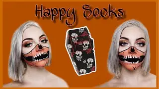 HAPPY SOCKS HALLOWEEN BOX INSPIRED SKULL MAKEUP