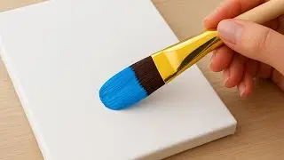 Northern Lights Acrylic Painting/Easy Acrylic Painting For Beginners 