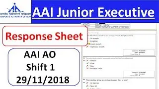 AAI AO Response Key Shift-1 (29/11/2018) | SpeedUp Education